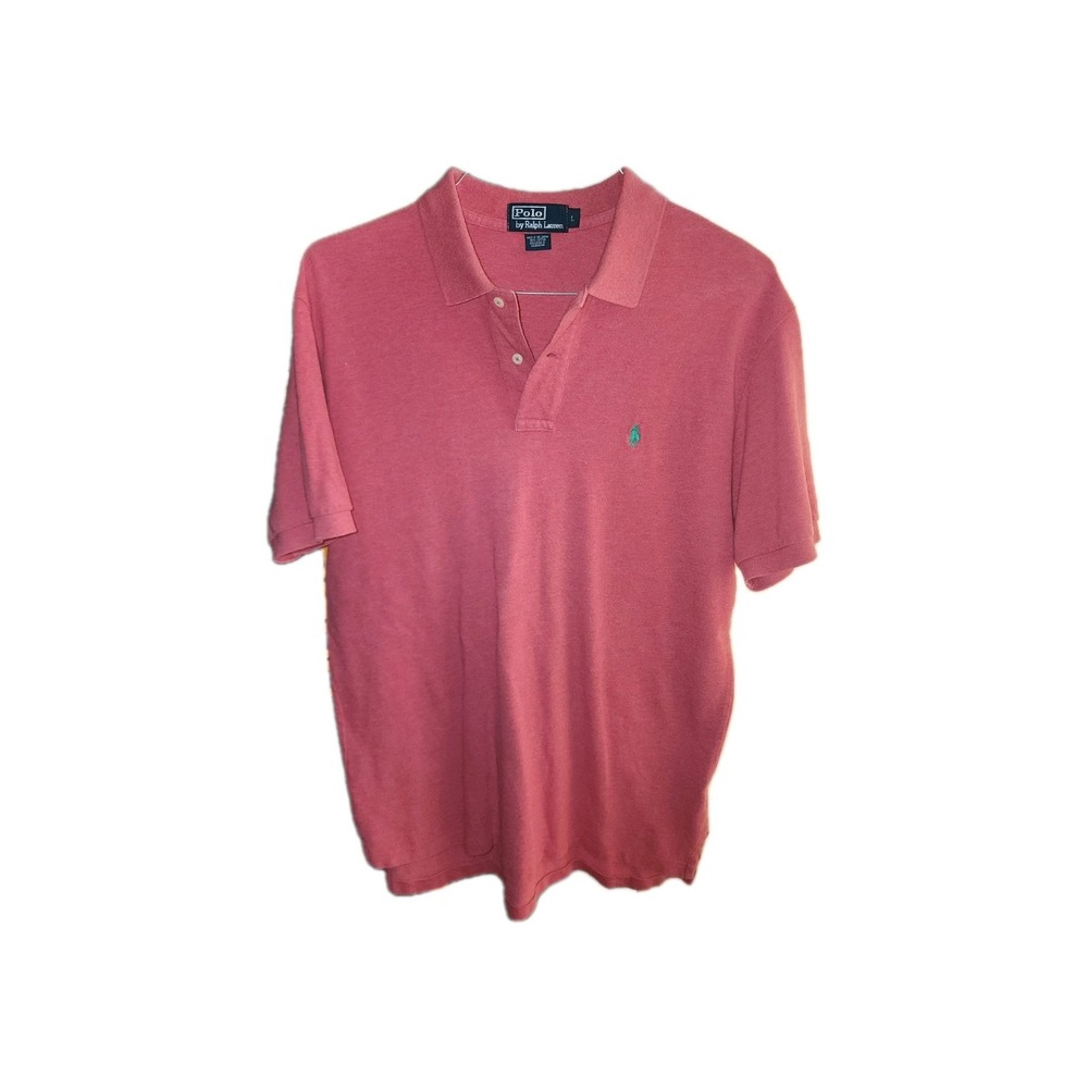 Polo Ralph Lauren Shirt Men's Size Large Salmon Short Sleeve Logo Pony